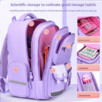 New Elementary Children Reduce Weightschool Backpack Boys Girls Grades 1-3 to 6 Super Lightweight Spine protection Backpack - Image 3
