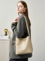 Custom Womens New Professional Totebags Pu Leather Female Woman Shoulder Tote Bag Bucket Bags - Image 2
