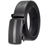 Factory Men's Genuine Leather Belt for Man Cowhide Male Custom logo 3.5cm Wide Alloy Automatic Buckle Belt - Image 2