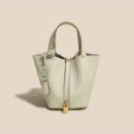 Mini Sac Main Femme Latest New Designer Fashion Drawstring Genuine Leather Sling Crossbody Strap Tote Bucket Bag Purses Handbags - Image 9