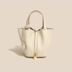 Mini Sac Main Femme Latest New Designer Fashion Drawstring Genuine Leather Sling Crossbody Strap Tote Bucket Bag Purses Handbags - Image 5